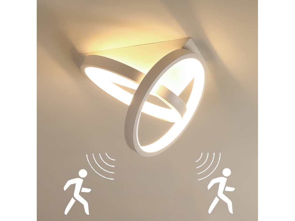 Plafon Led Branco 26w 3000k Com Sensor De Movimento
