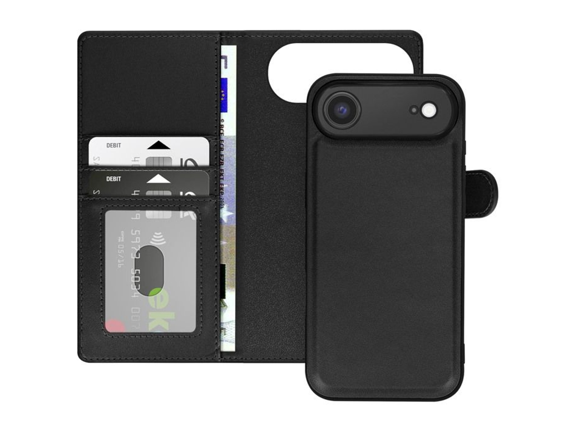 Capa Carteira 2 Em 1 Para Iphone Air Com Capa Removível Mayaxess Preta