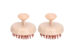 2026 Conjunto de 2 Escovas de Silicone para Banho para Remoção de Celulite no Corpo e Couro Cabeludo