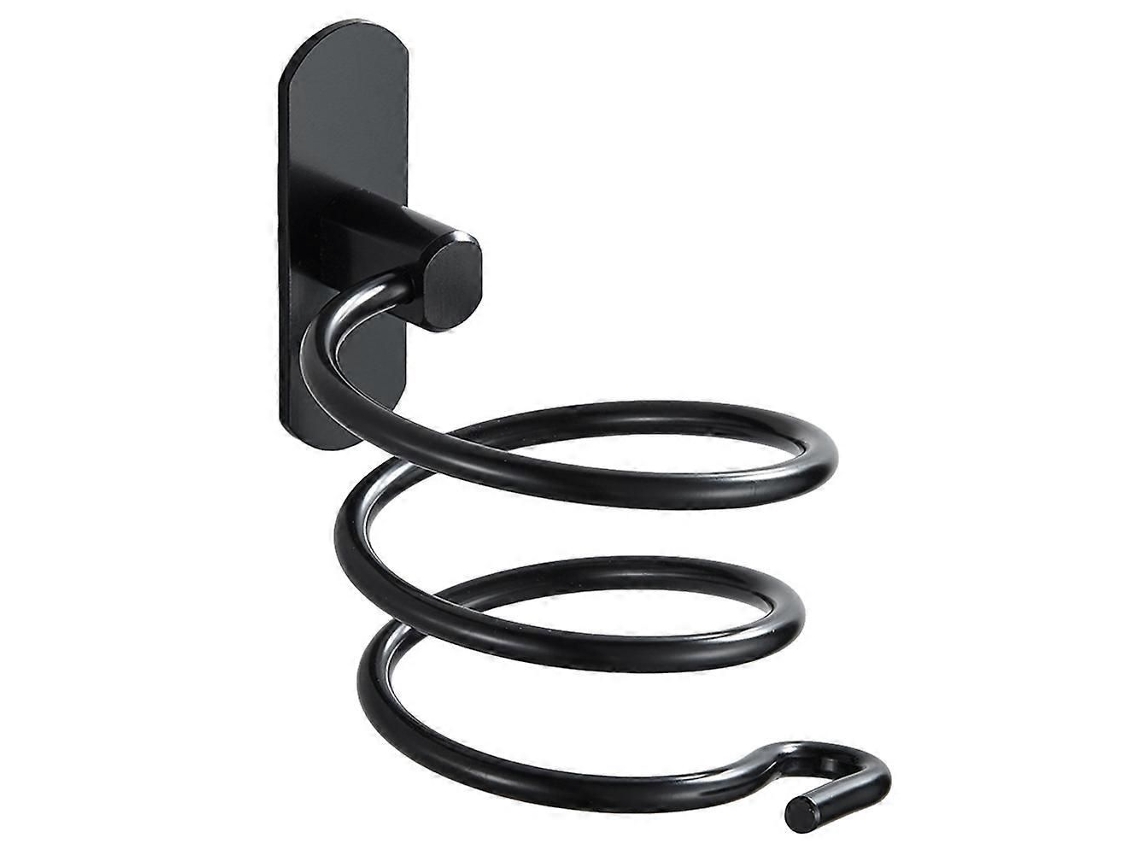 Suporte de Parede para Secador Cabelo, Organizador Espiral Ferramentas Cuidados com os Cabelos, Pend Urar Secadores Preto. GOKOCO