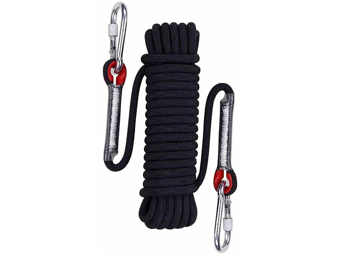 Corda de Escalada de Nylon Preto 15 M AQUAFORGE