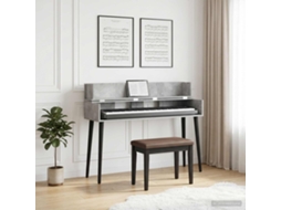 Vidaxl Mesa De Estúdio Cinzento Cimento 130 X 40 X 19,5 Cm