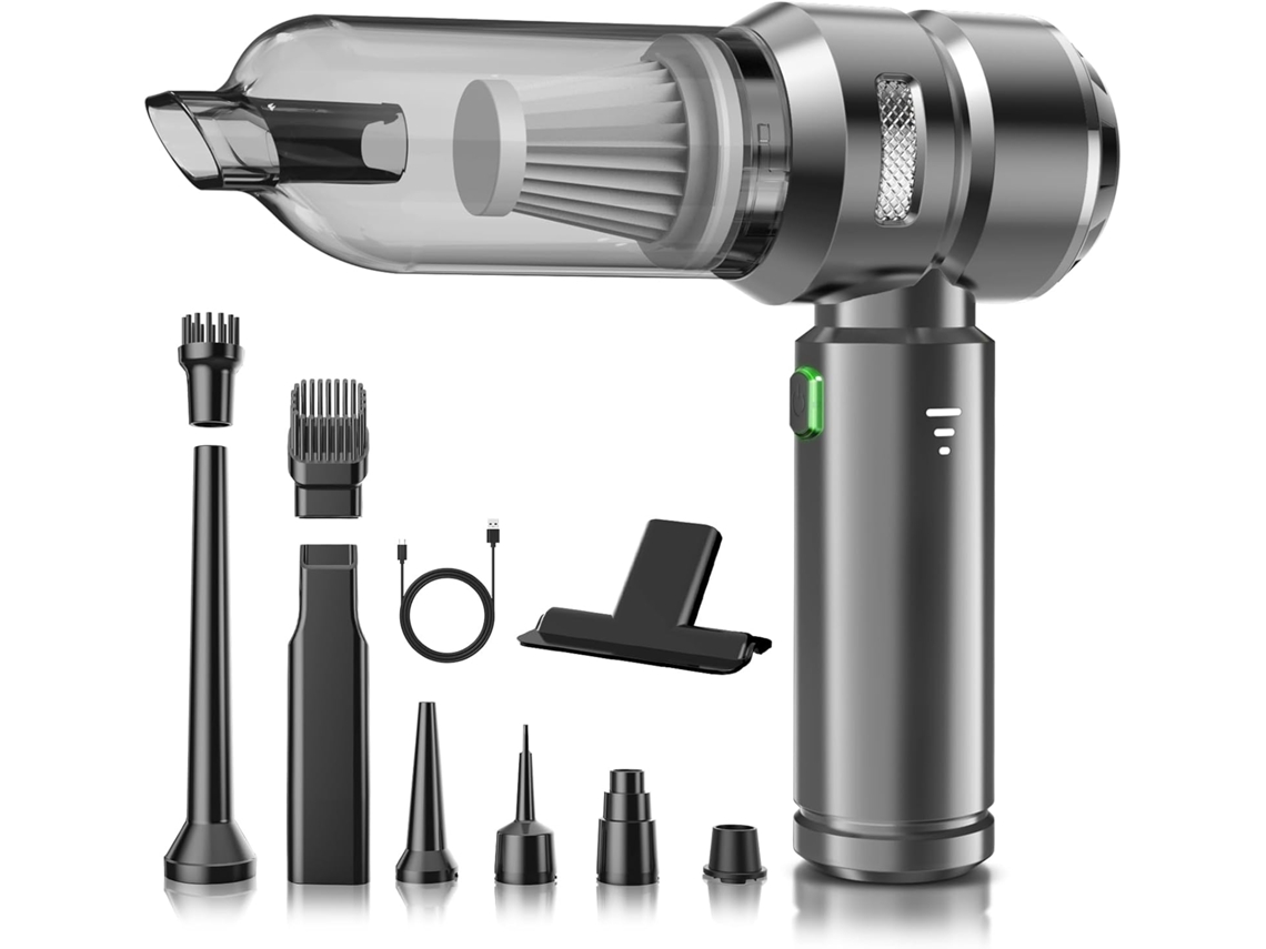 Aspirador de pó portátil sem fio 22000Pa, 3 velocidades, motor sem escovas, mini aspirador de pó para carro, para casa e escritório.