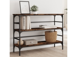 Vidaxl Mesa Consola 100x32x75 Cm Derivados De Madeira Carvalho Fumado