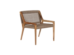 Cadeira de Fibra de Teca Marrom 65x62x72cm ALEXANDRA HOUSE LIVING