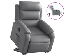 Electric Stand Up Recliner Chair, Electric Stand Up Recliner Chairs Vidaxl Cinzeto Couro Artificial