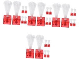 Conjunto de 24 Peças com 6 Mini Luzes de Fibra Óptica Led Multicoloridas para Decoração. SFUSHOS