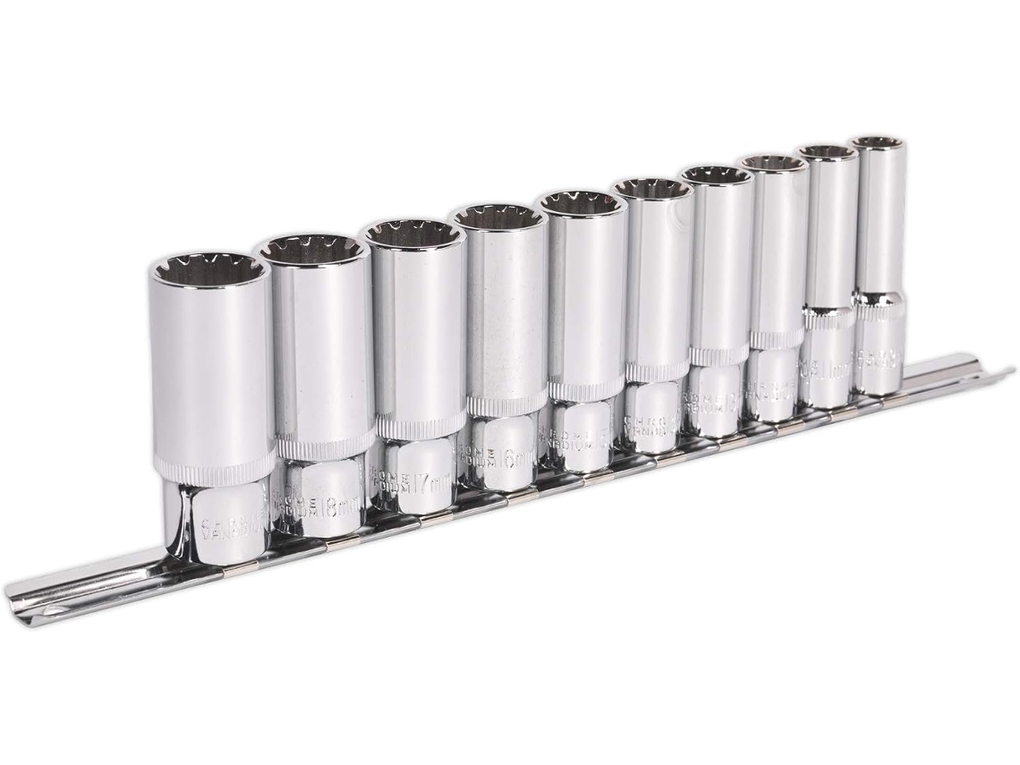 Ak69910d Pacote Com 10 Soquetes Profundos De 3/8" - Total