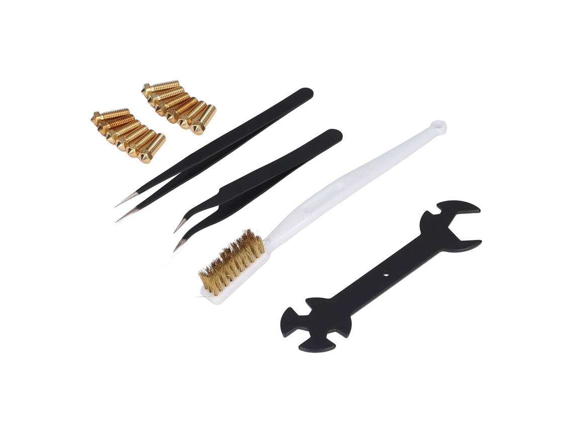 Kit De Limpeza Para Bico De Impressora 3d Com Pinças, Pincel, Chave Do Extruder, Peças E Acessórios - 16 Peças