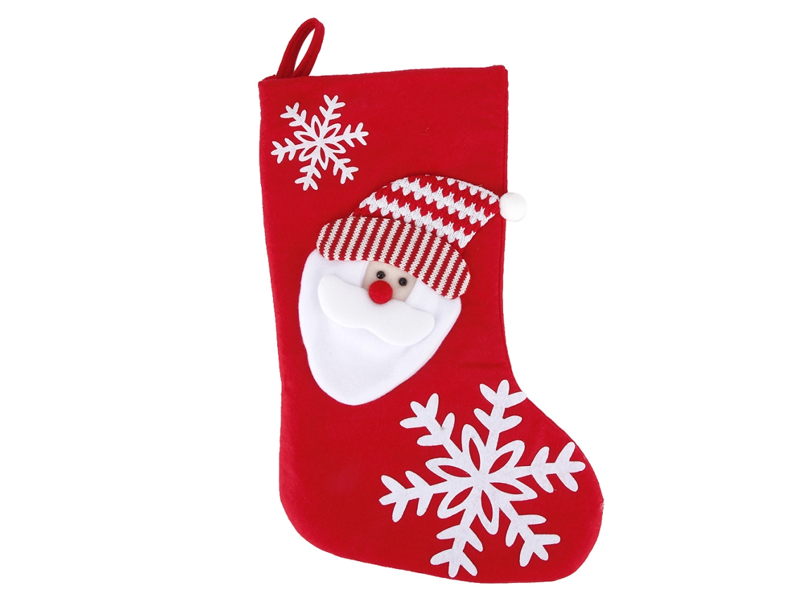Meia de Natal Animada Bonita para Decoração de Árvore
