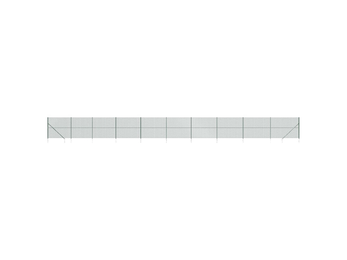 Chain Link Fence, Chain Link Fences Vidaxl Verde Aço (1.8 X 25 M)