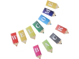 1 Conjunto De Banner Boas-vindas Volta Às Aulas Com Letras Lápis Para