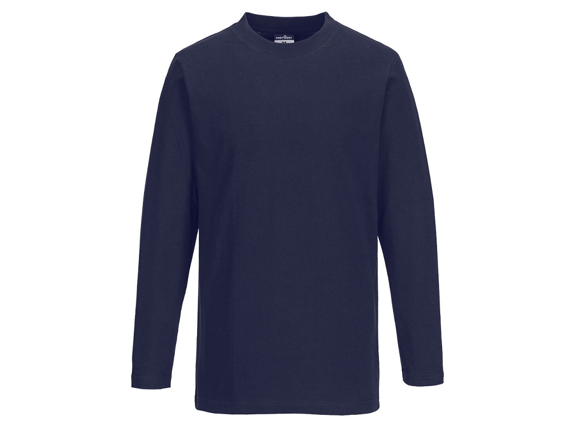 Camiseta Manga Longa Em Algodão Versatilidade E Conforto / Marinho / P Portwest