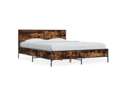 Bed Frame, Bed Frames Vidaxl Marrom Madeira Processada (140 X 190 Cm)