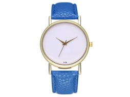 Relógio de quartzo unissex elegante e casual, ideal para presentear casais (azul royal)
