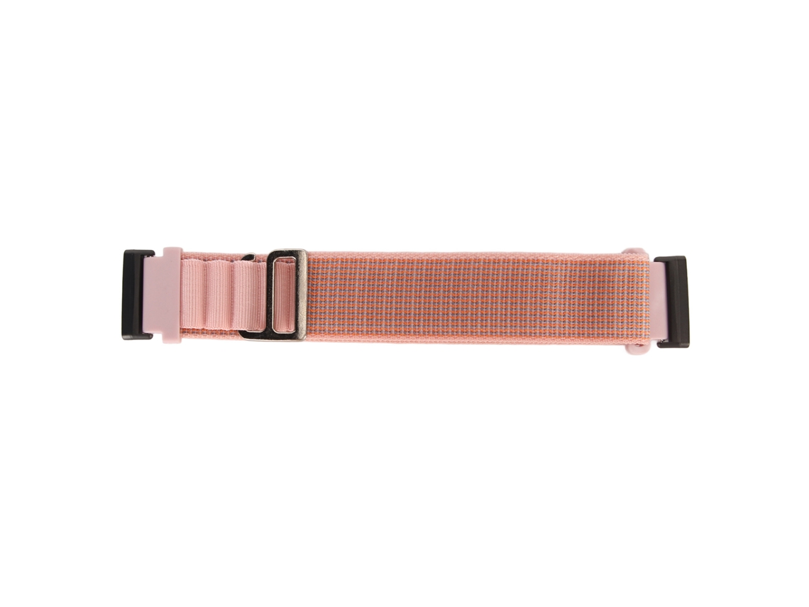 Pulseira de Nylon Elástica para Fitbit Versa 4 3 Sense 2, Substituição Rosa