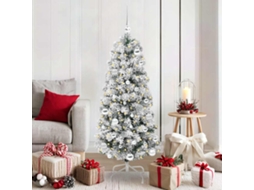Vidaxl Árvore De Natal Articulada Artificial Verde E Branco 150 Cm