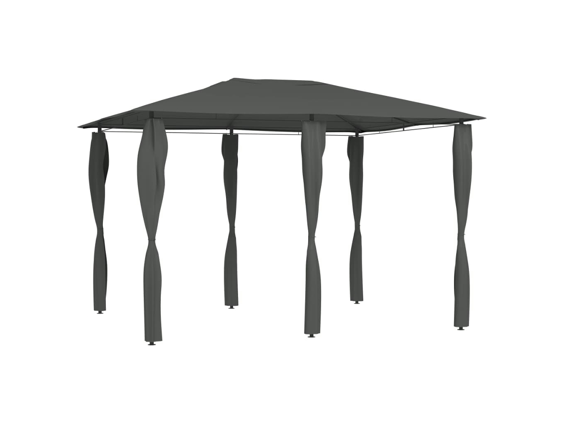 Vidaxl Gazebo 3x4x2,6 M Com Capas Para Postes 160 G/m² Antracite