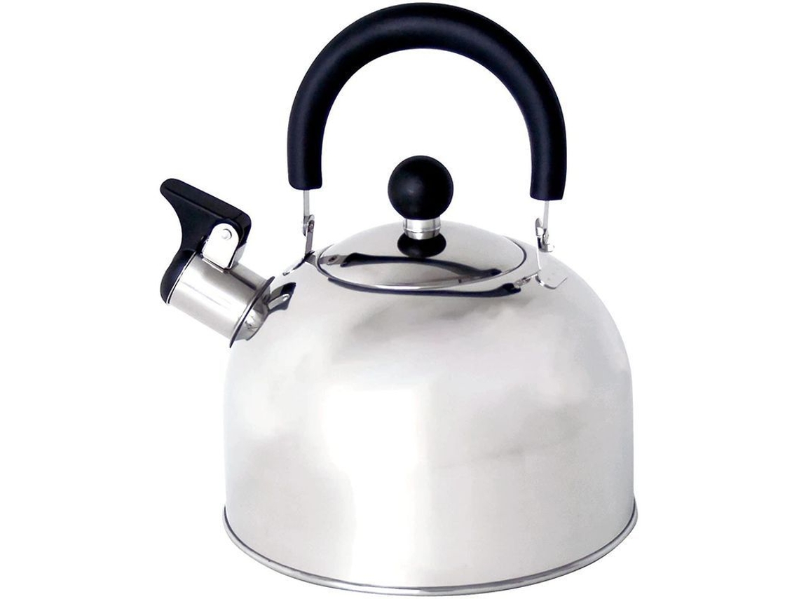 Bule de Chá de Aço Inoxidável com Apito, 4L, para Indução | S/MARCA