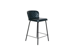 Banqueta de Metal Pu, Azul Petróleo (40x42,5x81,5cm) ALEXANDRA HOUSE LIVING