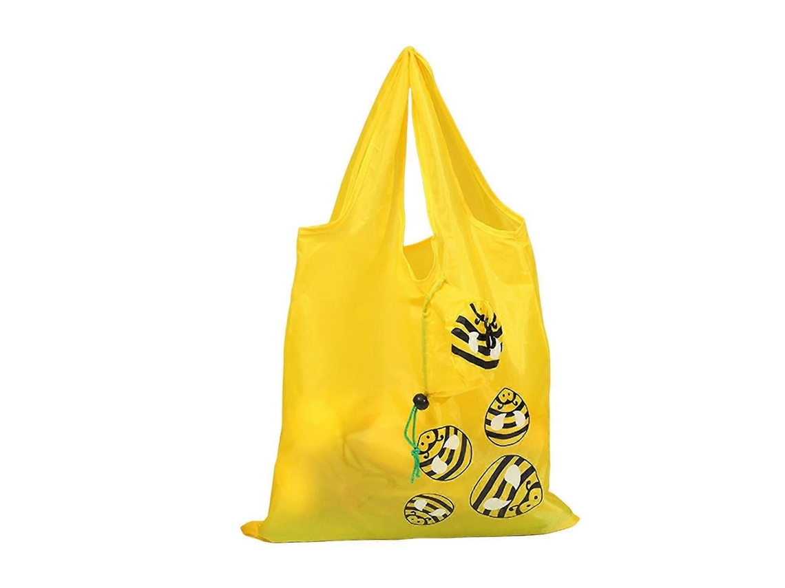 Saco de Compras Punho Robusto Boa Aderência Cartoon Design Saco de Supermercado Dobrável Animal Padrão Storag Fruta Storag GOKOCO
