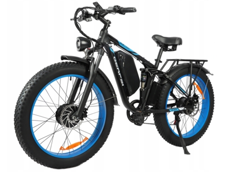 Bicicleta Elétrica Com Motor Duplo Gerpsi Dp2603 Azul 3000w 48v 25ah 55km/h