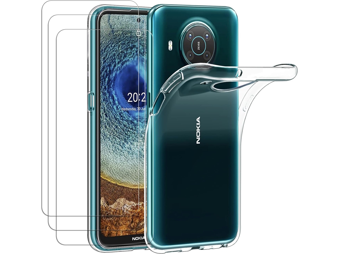 Conjunto de Películas de Ecrã Protetora Fina para Nokia X20/X10 HONGWE. Transparente (3un)