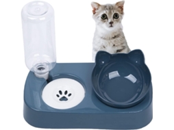 Tigelas para Ração de Gatos, Comedouros para Animais de Estimação, Dispensador de Água 2 em 1 com Sistema Anti transbordamento AQUAFORGE