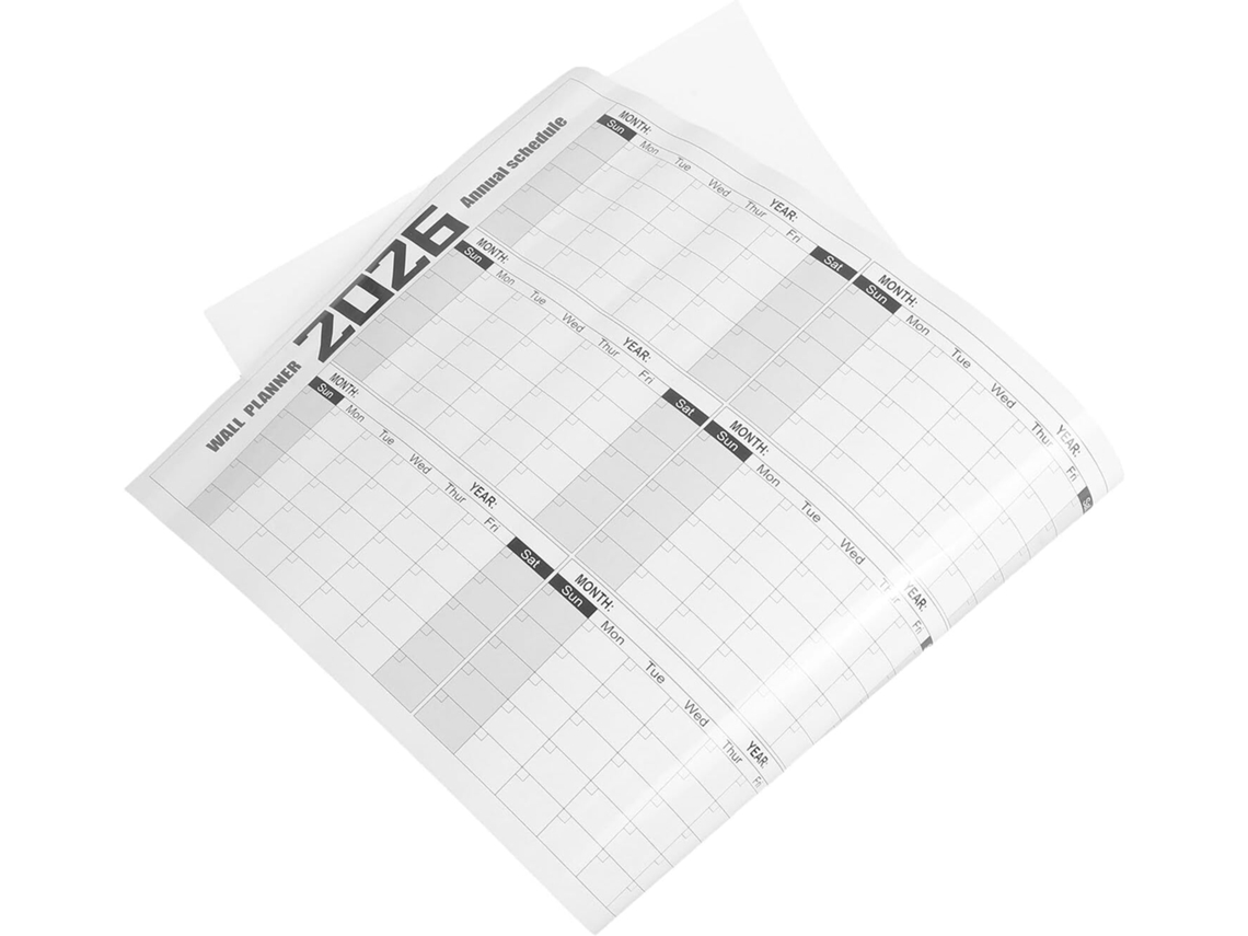 Calendário De Parede Gigante Sem Data, Apagável A Seco, Planejador Anual Grande E Multifuncional Para Casa Gokoco