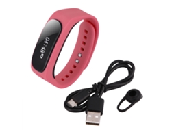 Pulseira inteligente Bluetooth com chamadas e passos S1 EOOCOO, vermelha