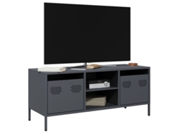Móvel De Tv 101,5x39x43,5 Cm Aço Laminado A Frio Antracite Dkd Home Decor