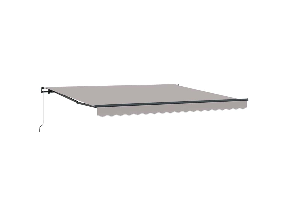 Toldo retrátil cinzento claro MAISON EXCLUSIVE 400x350 cm poliéster e aço