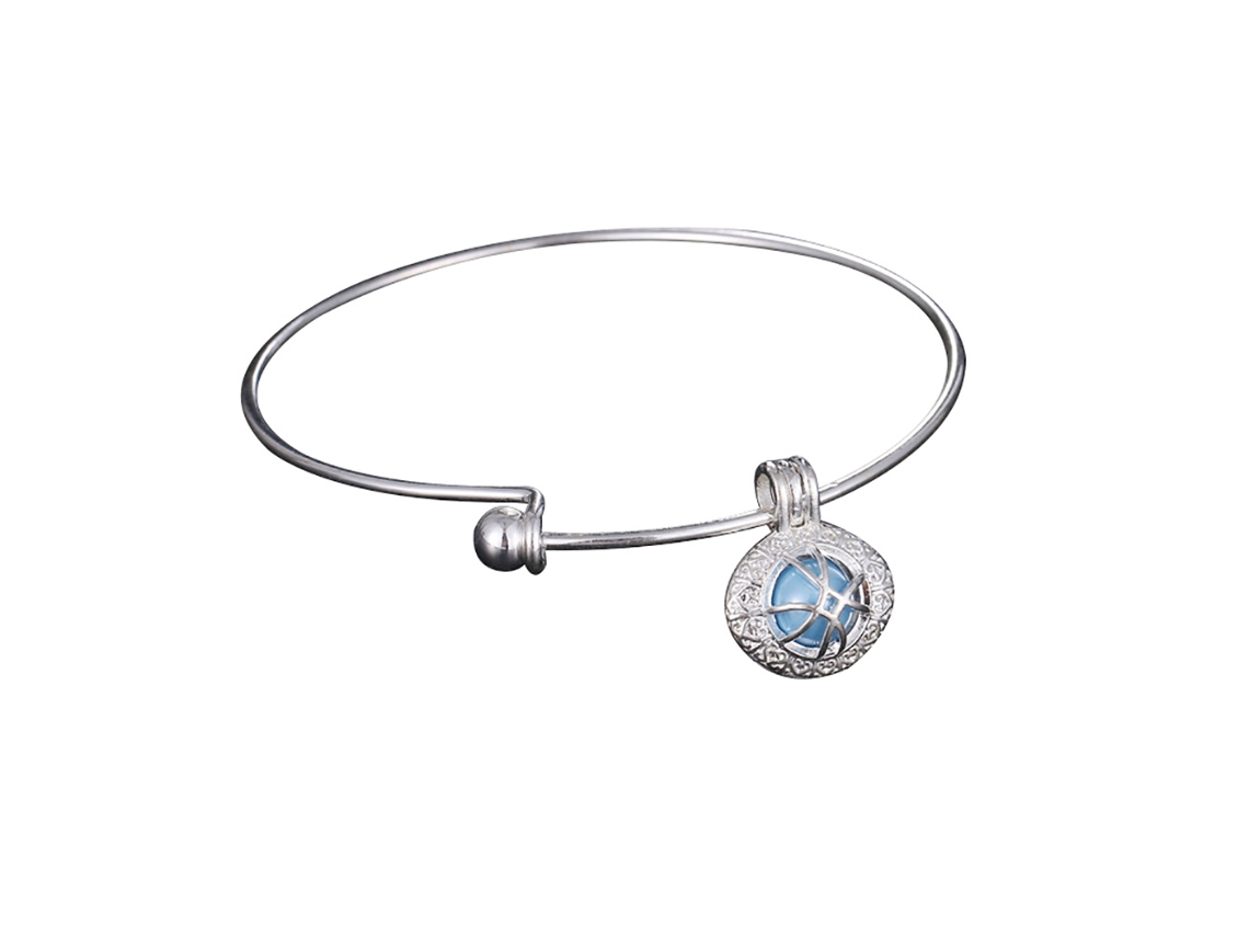 Pulseira Aromaterapia Com Pingente Forma De Jaula Metálica Retro