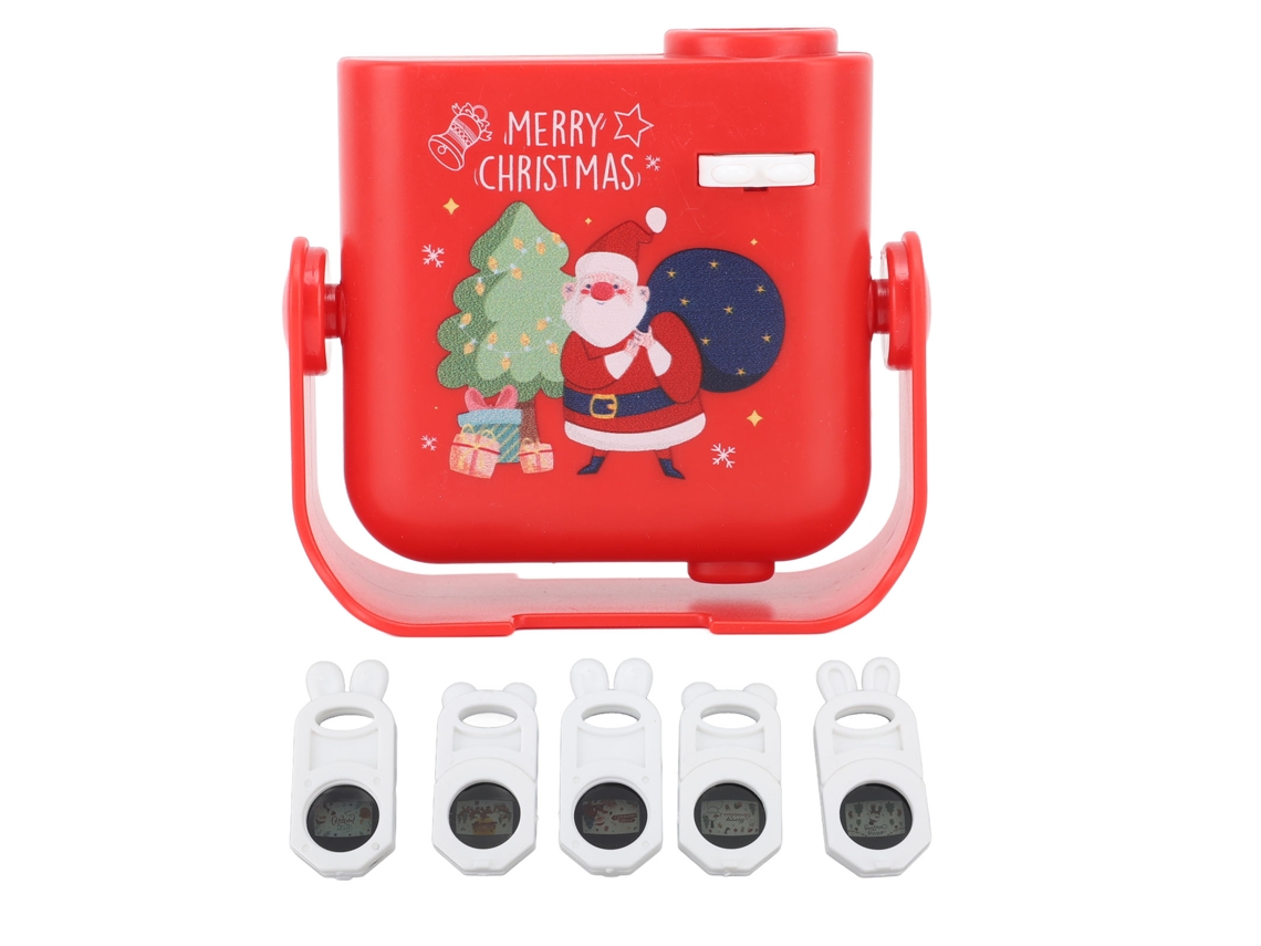 Ats projetor de Natal para Crianças com 5 Slide Padrões Led Luz Ambiente Decoração de Natal Brinquedo