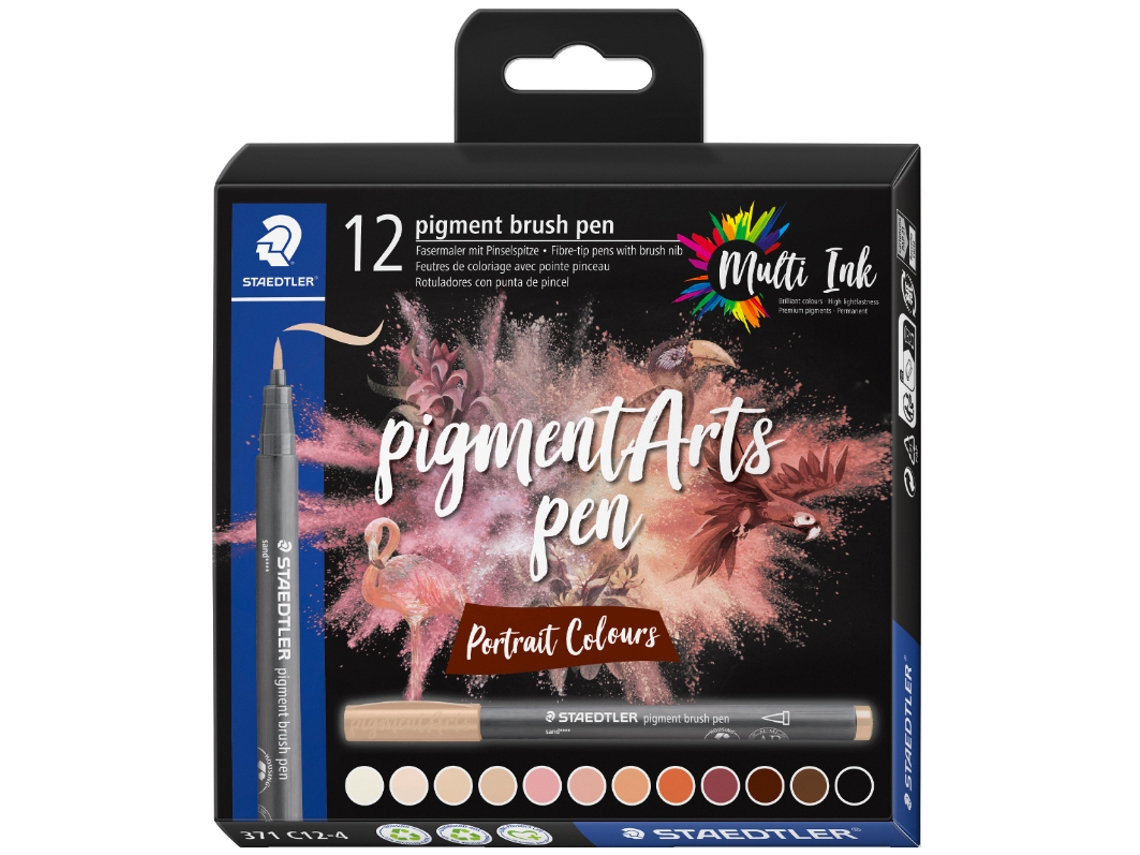 Caneta Pincel de Pigmento de Fibra STAEDTLER Cores de Retrato