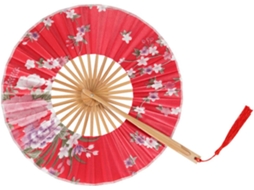 Leque Dobrável Redondo De Tecido Estilo Japonês Galpada, Leque Portátil Para Dança E Decoração De Casa, E