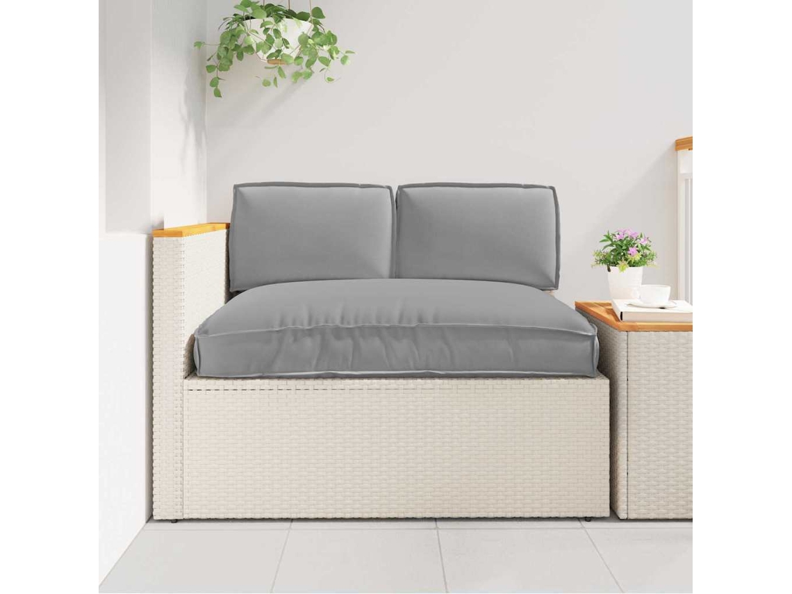 Vidaxl Conjunto De Almofadas Tecido Oxford Cinzeto 120 X 80 X 52 Cm