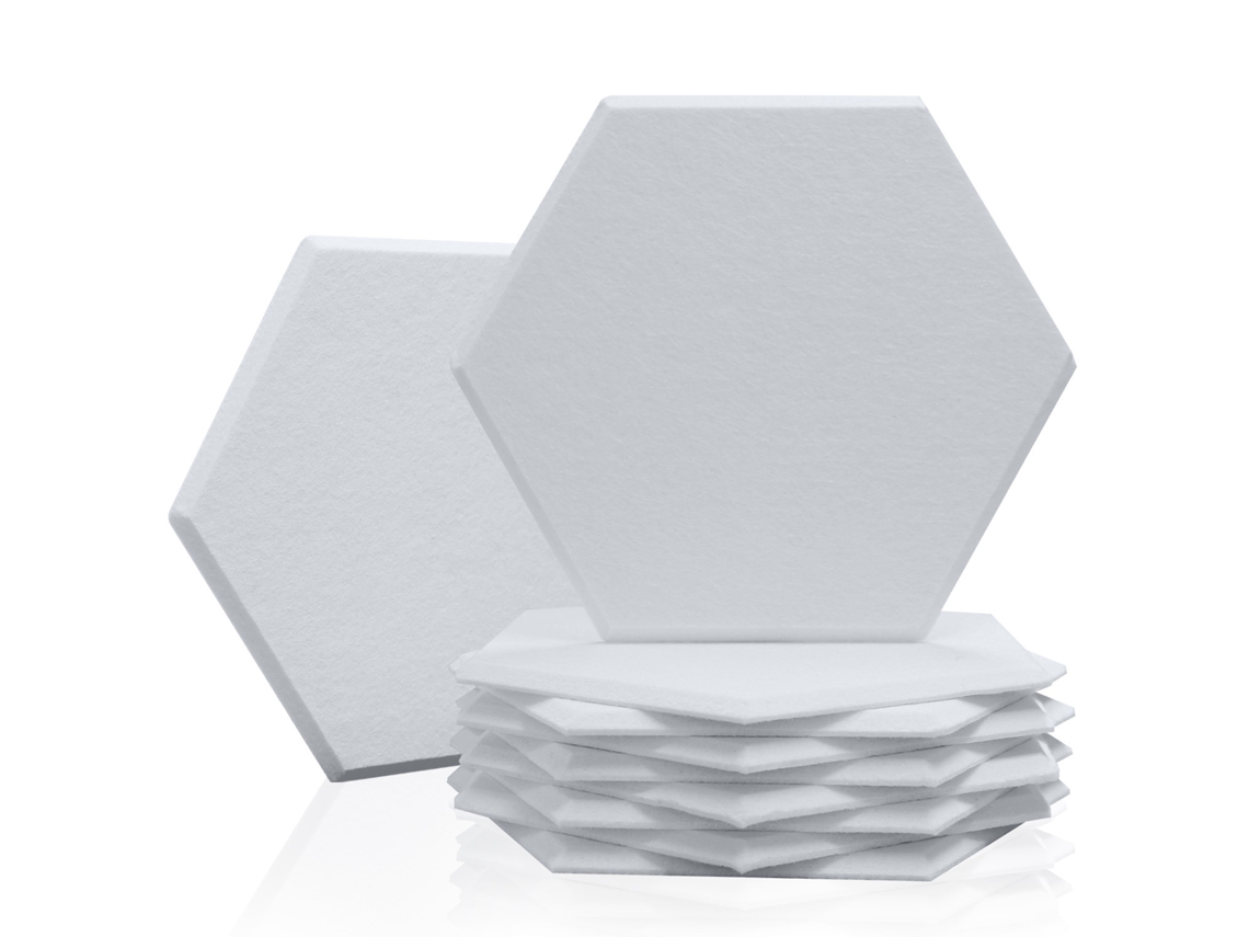 12 Painéis De Absorção Sonora Painéis Acústicos Brancos Com Fita Ade Inf
