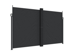 Retractable Side Awning, Retractable Side Awnings Vidaxl Preto Poliéster (200 X 1000 Cm)