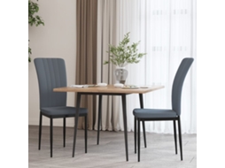 Vidaxl Cadeiras De Jantar 2 Pcs Veludo Cinzento-escuro