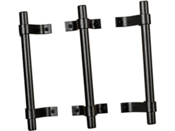 Puxador De Porta Em Ferro Estilo Americano Para Armário, Guarda Roupa, Com Acabamento Preto E Fino