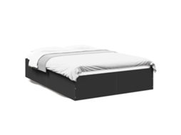 Estrutura de Cama Derivados de Madeira Preto MAISON EXCLUSIVE (135x190 cm)