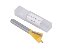 Broca Dovetail YURU para Fresadora Madeira 6mm Shank Liga de Tungstênio Carbeto Revestimento PTFE Amarela | S/MARCA