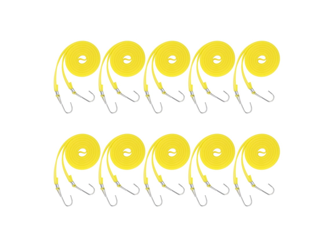 10pcs Correia Elástica De Bungee Pep 2cm De Largura 2.5m/8.2ft Para Transporte Ao Ar Livre Resistente