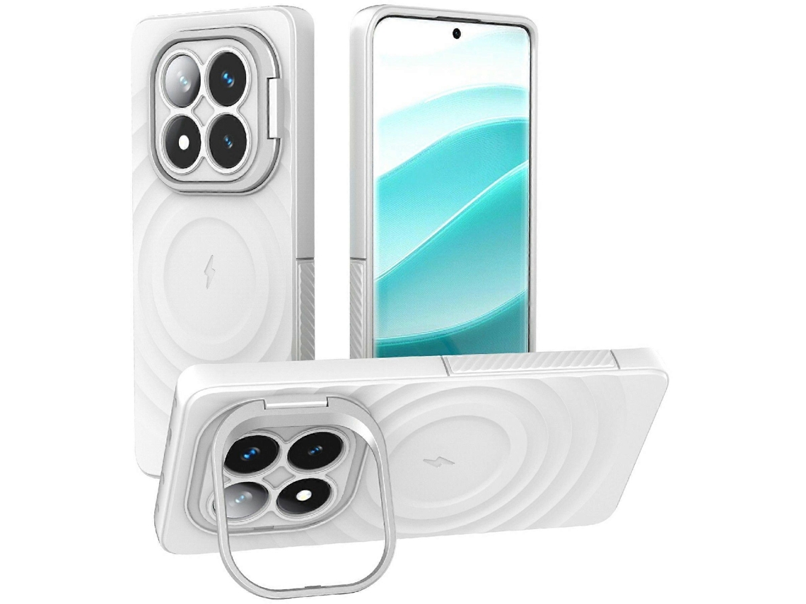 Capa Magsafe Kickstand Ripple Texture Phone Para Xiaomi Xiaomi Redmi Note 14 Pro 5g Veanxin