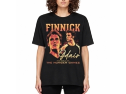 Rockinstone Hunger Games Fiery Finnick Black T-shirt Size:m