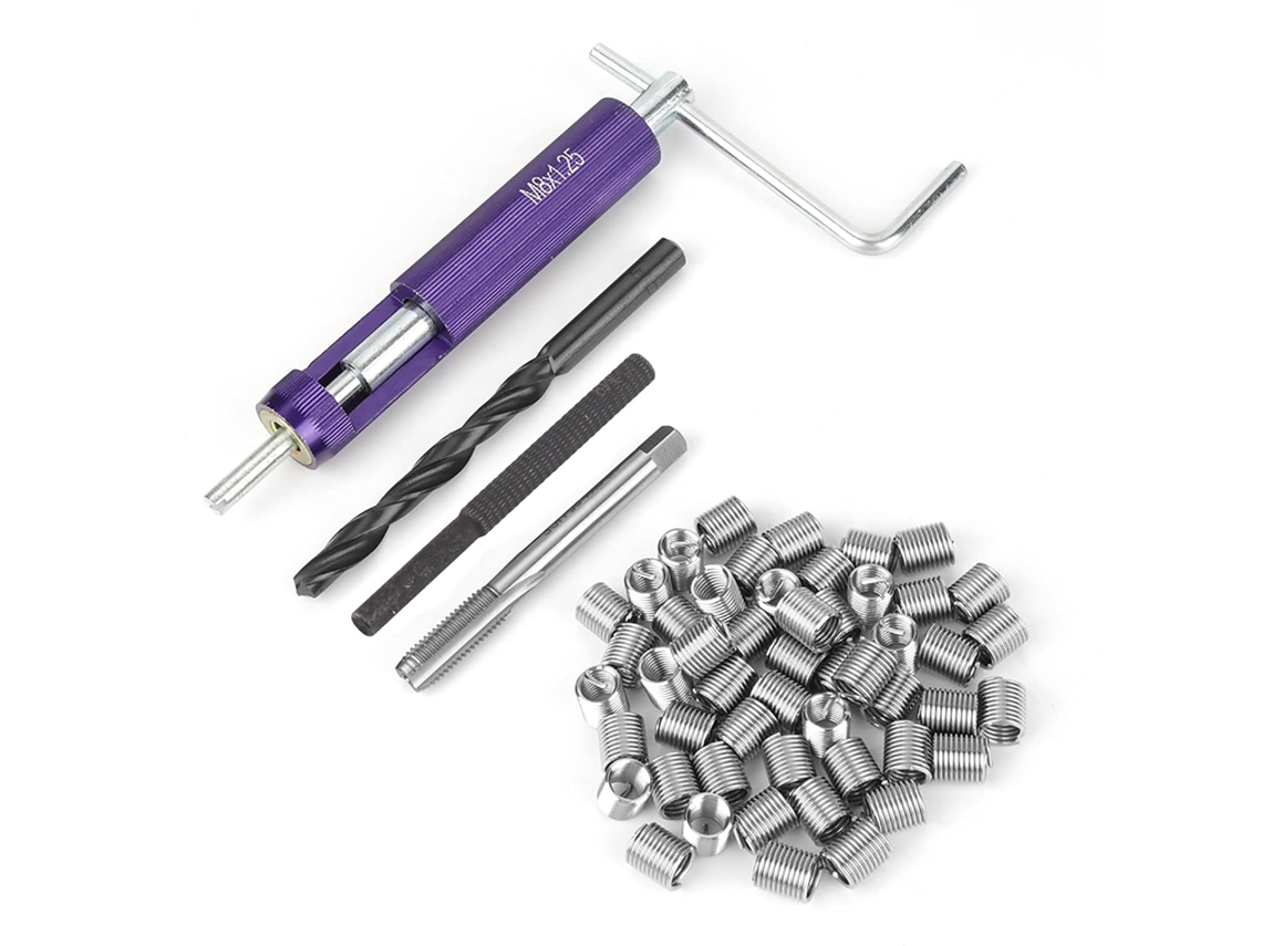 Conjunto De 50 Insertos Reparo Rosca M8 X 2d, Em Espiral Aço