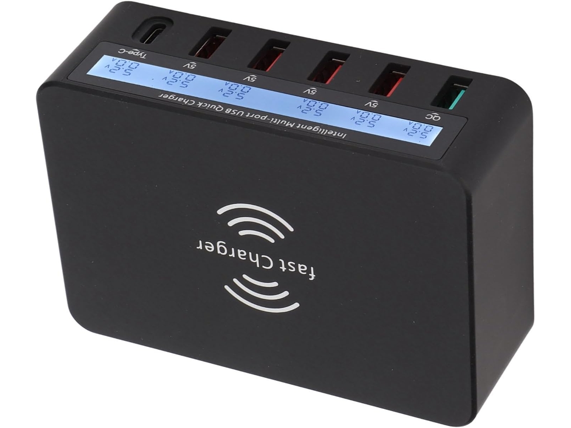 Carregador Usb 40wy De 6 Portas, Estação Carregamento Rápido, Sem