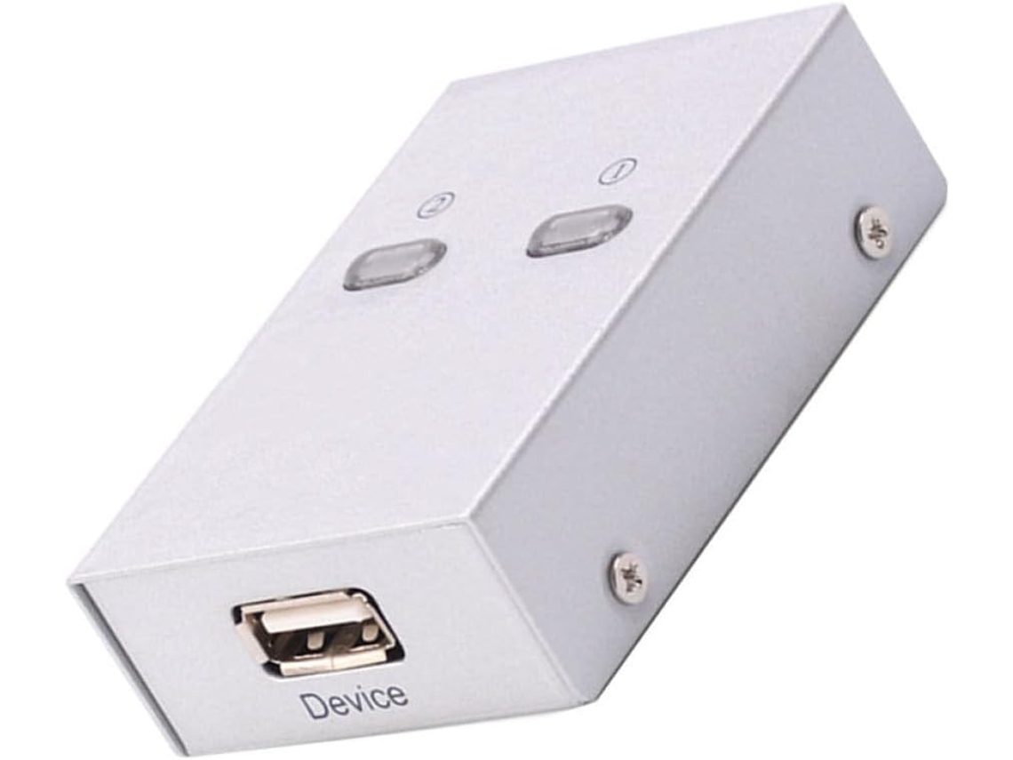 Interruptor Automático Usb 2.0 Prateado Para Impressora