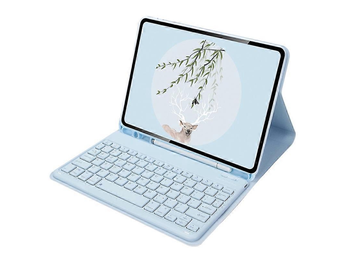 Capa De Couro Para Tablet Xiaomi Pad 5 / Pad 5 Pro De 11 Polegadas Com Teclado Bluetooth Sem Fio E Compartimento Para Caneta.